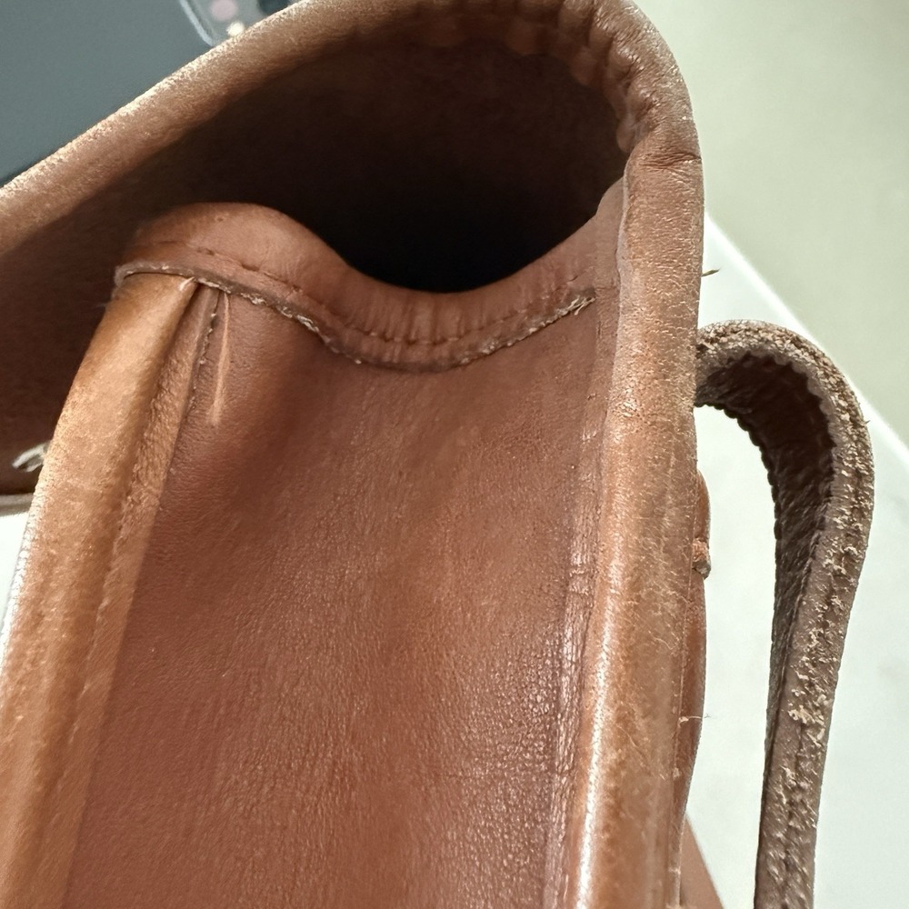 COACH Small Sidepack British Tan Shoulder Crossbody Bag #9978 Vintage 90's - Picture 10 of 12